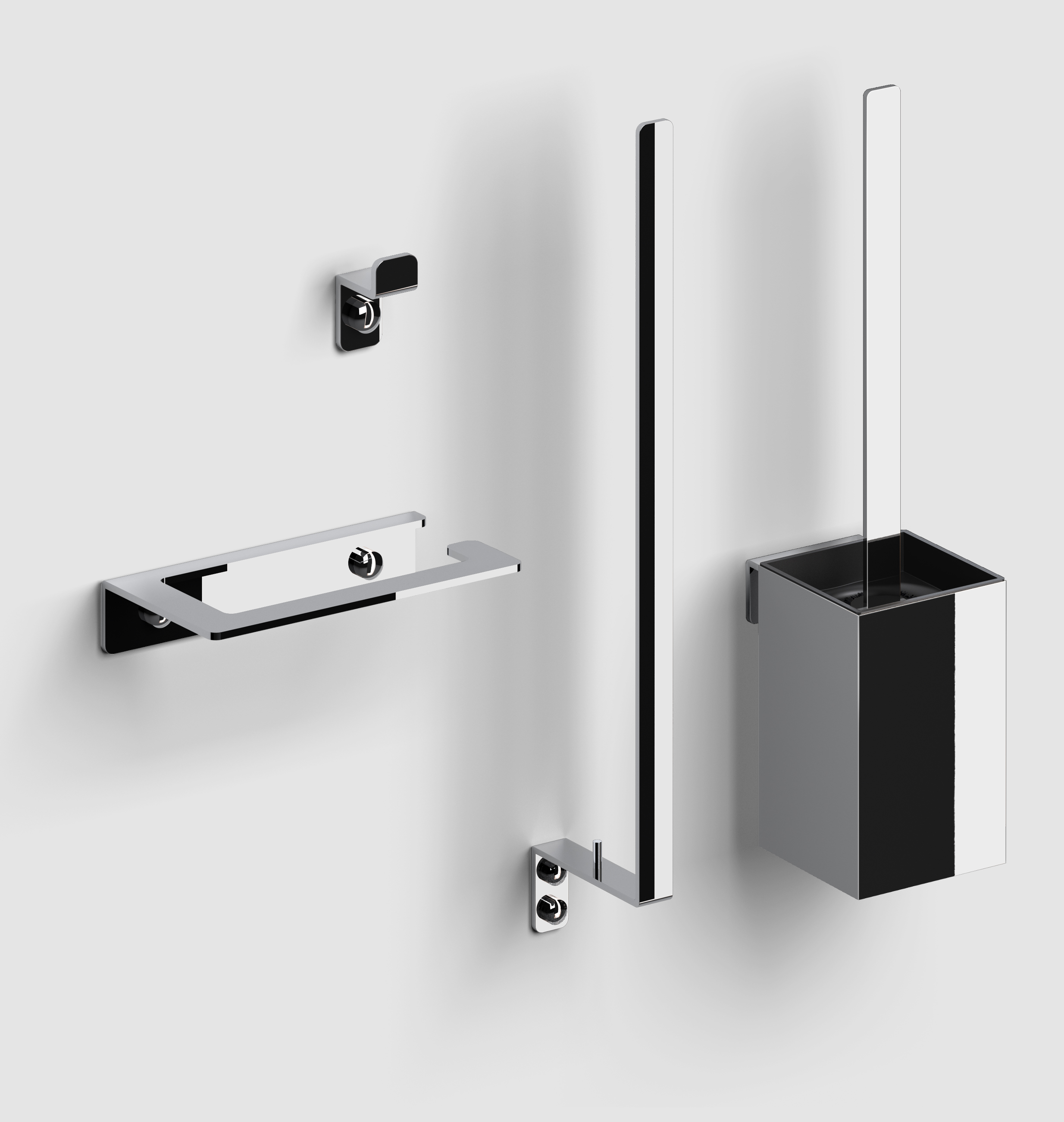 Clou Fold toilet accessoireset chroom CL/09.04099.29.01